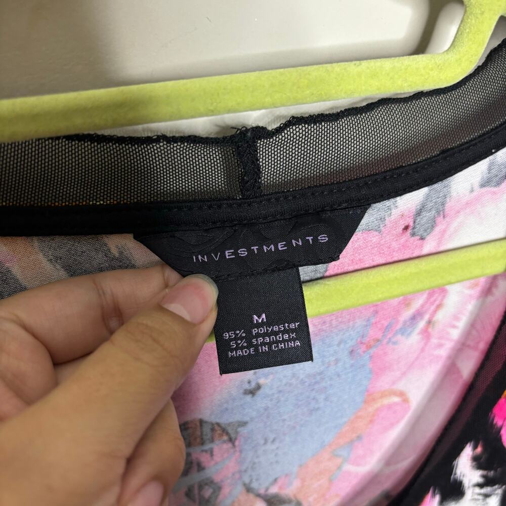 Investments Floral Vintage Blouse Sz M - Picture 5 of 11